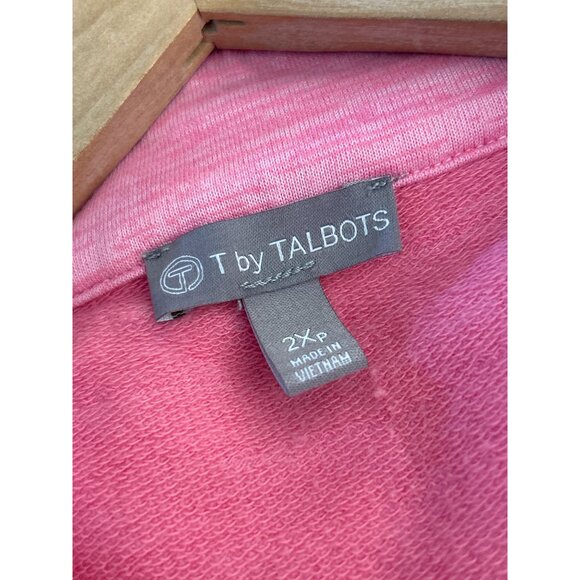 T by Talbots Plus Size Petite 2XP Pink Zip Up Jacket Activewear Athleisure - Picture 5 of 6